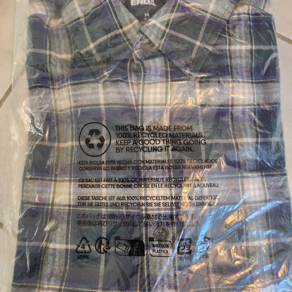 Men's New Land's End Flannel Shirt